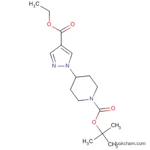 Molecular Structure of 782493-64-5 (tert-butyl 4-(4-(ethoxycarbonyl)-1H-pyrazol-1-yl)piperidine-1-carboxylate)