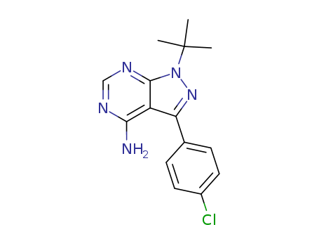 1H-Pyrazolo[3,4-d]pyrimidin-4-amine,3-(4-chlorophenyl)-1-(1,1-dimethylethyl)-(172889-27-9)