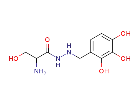 Molecular Structure of 322-35-0 (2-Amino-3-hydroxy-2'-(2,3,4-trihydroxybenzyl)propionohydrazide)