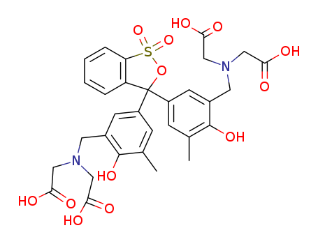 Glycine,N,N'-[(1,1-dioxido-3H-2,1-benzoxathiol-3-ylidene)bis[(6-hydroxy-5-methyl-3,1-phenylene)methylene]]bis[N-(carboxymethyl)- cas  1611-35-4