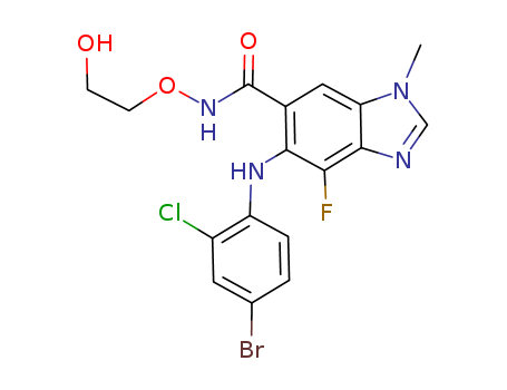 606143-52-6,Selumetinib,AZD 6244;5-[(4-Bromo-2-chlorophenyl)amino]-4-fluoro-N-(2-hydroxyethoxy)-1-methyl-1H-benzimidazole-6-carboxamide;