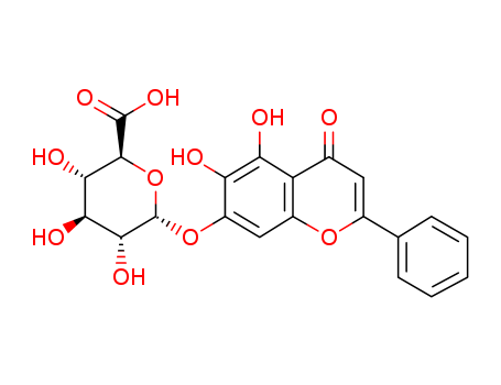 (2S,3S,4S,5R,6S)-6-(5,6-DIHYDROXY-4-OXO-2-PHENYL-CHROMEN-7-YL)OXY-3,4,5-TRIHYDROXY-OXANE-2-CARBOXYLIC ACIDCAS