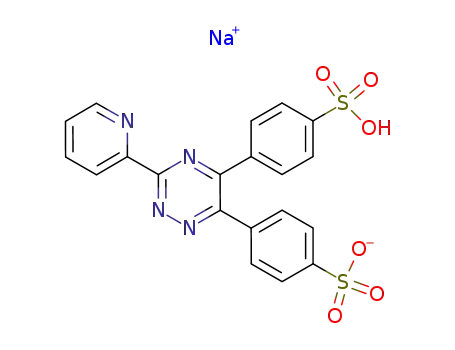 Molecular Structure of 69898-45-9 (Sodium 3-(pyridin-2-yl)-1,2,4-triazine-5,6-diyl]bis(benzene-4,4'-sulphonate) hydrate)
