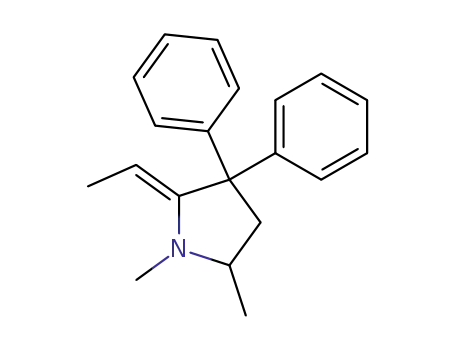 Molecular Structure of 30223-73-5 (2-ETHYLIDENE-1,5-DIMETHYL-3,3-DIPHENYLPYRROLIDINE PERCHLORATE SALT)