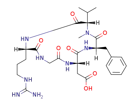 Molecular Structure of 188968-51-6 (2-[(2S,5R,8S,11S)-5-benzyl-11-[3-(diaminomethylideneamino)propyl]-7-methyl-3,6,9,12,15-pentaoxo-8-propan-2-yl-1,4,7,10,13-pentazacyclopentadec-2-yl]acetic acid)