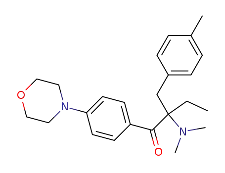 Molecular Structure of 119344-86-4 (1-Butanone, 2-(dimethylamino)-2-(4-methylphenyl)methyl-1-4-(4-morpholinyl)phenyl-)