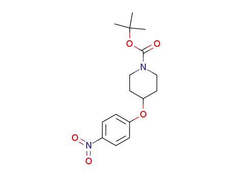 Molecular Structure of 138227-62-0 (1N-BOC 4-(4'-NITROPHENOXY) PIPERIDINE)