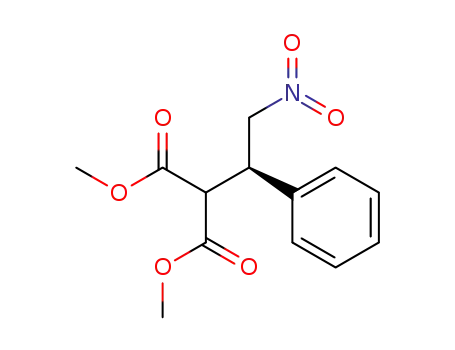 Molecular Structure of 773148-47-3 (Propanedioic acid, [(1R)-2-nitro-1-phenylethyl]-, dimethyl ester)