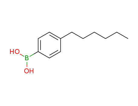 Molecular Structure of 105365-50-2 (4-N-HEXYLBENZENEBORONIC ACID)