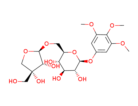 3,4,5-Trimethoxyphenyl 6-O-[(2R,3R,4R)-3,4-dihydroxy-4-(hydroxyme thyl)tetrahydro-2-furanyl]-β-D-glucopyranoside