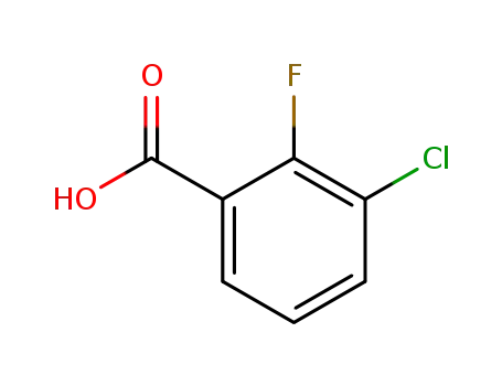 Molecular Structure of 161957-55-7 (3-Chloro-2-fluorobenzoic acid)