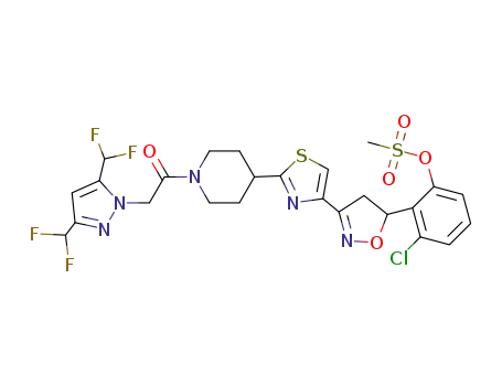 2-{3-[2-(1-{[3,5-bis(difluoromethyl)-1H-pyrazol-1-yl]acetyl}piperidin-4-yl)-1,3-thiazol-4-yl]-4,5-dihydro-1,2-oxazol-5-yl}-3-chlorophenyl methanesulfonate