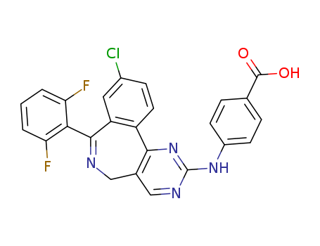 4-[[9-Chloro-7-(2,6-difluorophenyl)-5H-pyrimido[5,4-d][2]benzazepin-2-yl]amino]benzoic acid