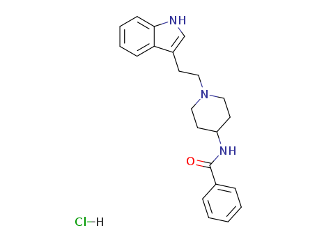 Benzamide,N-[1-[2-(1H-indol-3-yl)ethyl]-4-piperidinyl]-, hydrochloride (1:1)(38821-52-2)