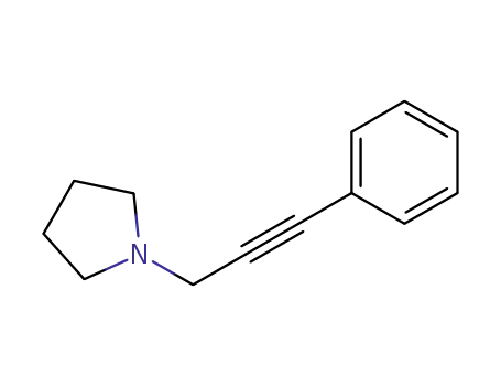 Molecular Structure of 1015-02-7 (Pyrrolidine, 1-(3-phenyl-2-propynyl)-)