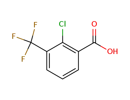 Molecular Structure of 39226-97-6 (2-CHLORO-3-(TRIFLUOROMETHYL)BENZOIC ACID)