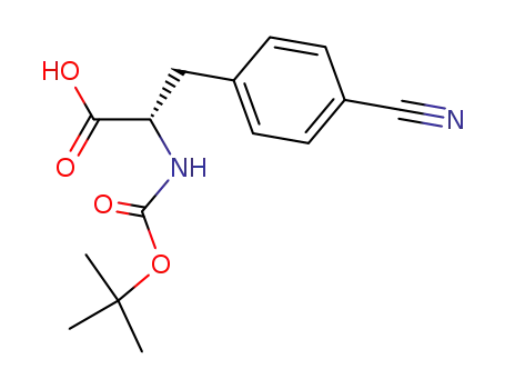 Molecular Structure of 131724-45-3 ((S)-N-Boc-4-Cyanophenylalanine)