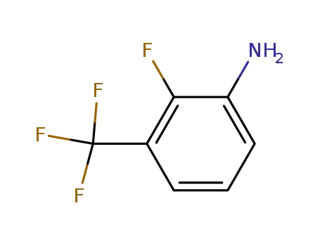 Molecular Structure of 123973-25-1 (2-Fluoro-3-(trifluoromethyl)aniline)