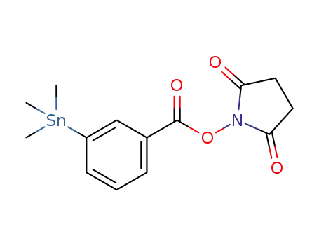 Molecular Structure of 122856-01-3 (N-succinimidyl 3-(trimethylstannyl)benzoate)