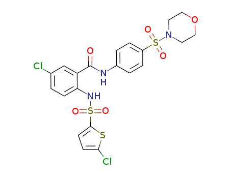 Benzamide,5-chloro-2-[[(5-chloro-2-thienyl)sulfonyl]amino]-N-[4-(4-morpholinylsulfonyl)phenyl]-