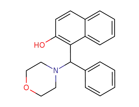 Molecular Structure of 24685-08-3 (1-(MORPHOLINO(PHENYL)METHYL)NAPHTHALEN-2-OL)