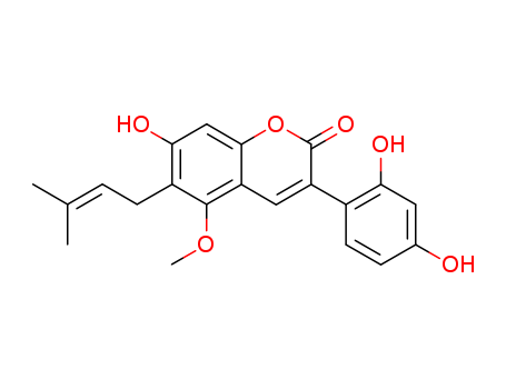 3-(2,4-Dihydroxyphenyl)-7-hydroxy-5-methoxy-6-(3-methyl-2-butenyl)-2H-1-benzopyran-2-one