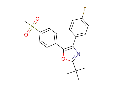 Oxazole,
2-(1,1-dimethylethyl)-4-(4-fluorophenyl)-5-[4-(methylsulfonyl)phenyl]-