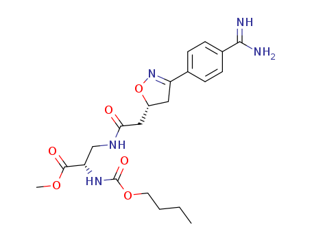 L-Alanine,3-[[2-[(5R)-3-[4-(aminoiminomethyl)phenyl]-4,5-dihydro-5-isoxazolyl]acetyl]amino]-N-(butoxycarbonyl)-,methyl ester