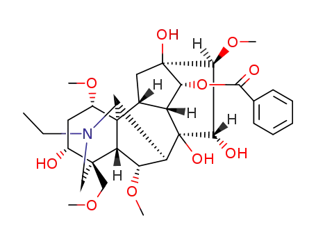 Molecular Structure of 466-24-0 (benzoylaconine)