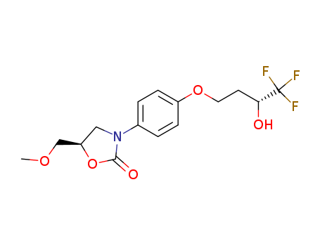 2-Oxazolidinone,5-(methoxymethyl)-3-[4-[(3R)-4,4,4-trifluoro-3-hydroxybutoxy]phenyl]-, (5R)-