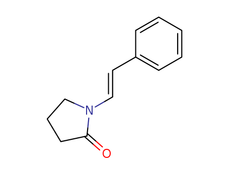 Molecular Structure of 17234-64-9 (2-Pyrrolidinone, 1-(2-phenylethenyl)-, (E)-)