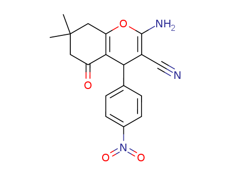 2-amino-7,7-dimethyl-4-(4-nitrophenyl)-5-oxo-5,6,7,8-tetrahydro-4H-chromene-3-carbonitrile