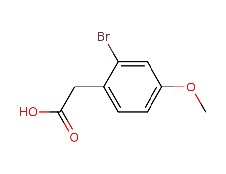 Molecular Structure of 66916-99-2 (2-Bromo-4-methoxyphenylacetic acid)
