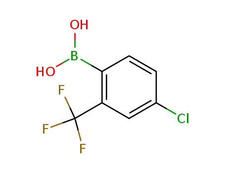 Molecular Structure of 313545-41-4 (2-Chloro-4-(trifluoromethyl)phenylboronic acid)