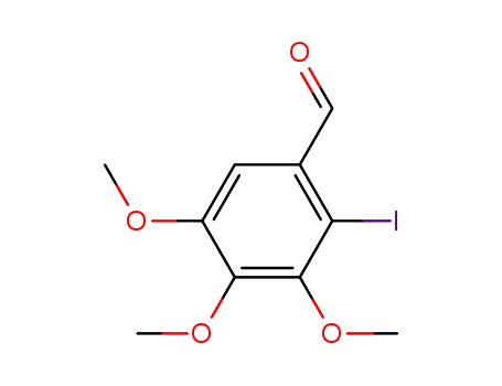 Molecular Structure of 73252-53-6 (Benzaldehyde, 2-iodo-3,4,5-trimethoxy-)