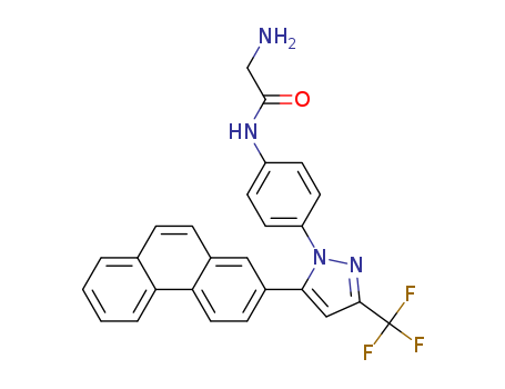 742112-33-0,OSU-03012,N-{4-[5-(Phenanthren-2-yl)-3-(trifluoromethyl)-1H-pyrazol-1-yl]phenyl}glycinamide;2-Amino-N-(4-(5-(phenanthren-2-yl)-3-(trifluoromethyl)-1H-pyrazol-1-yl)phenyl)acetamide;