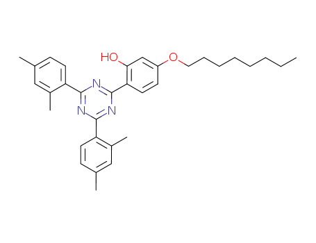 2725-22-6,Ultraviolet Absorbent UV-1164,Phenol,2-(4,6-di-2,4-xylyl-s-triazin-2-yl)-5-(octyloxy)- (7CI,8CI);2,4-Bis(2,4-dimethylphenyl)-6-(2-hydroxy-4-octyloxyphenyl)-1,3,5-triazine;2,6-Bis(2,4-dimethylphenyl)-4-(2-hydroxy-4-octyloxyphenyl)-s-triazine;CyagardUV 1164;Cyasorb 1164;Cyasorb UV 1164;Cytec UV 1164;Tinuvin 1545;Phenol,2-[4,6-bis(2,4-dimethylphenyl)-1,3,5-triazin-2-yl]-5-(octyloxy)-;