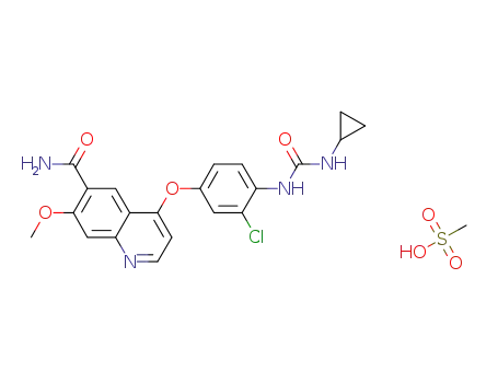 Molecular Structure of 857890-39-2 (lenvatinib Mesylate)