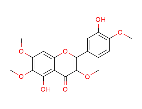Molecular Structure of 479-91-4 (4H-1-Benzopyran-4-one,5-hydroxy-2-(3-hydroxy-4-methoxyphenyl)-3,6,7-trimethoxy-)