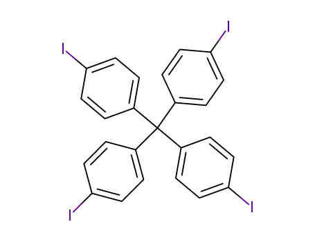 Molecular Structure of 134080-67-4 (Benzene, 1,1',1'',1'''-methanetetrayltetrakis[4-iodo-)