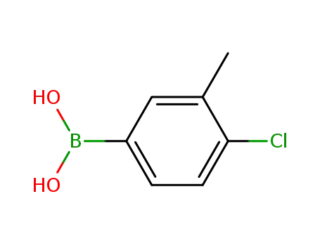Molecular Structure of 161950-10-3 (4-CHLORO-M-TOLUENEBORONIC ACID)