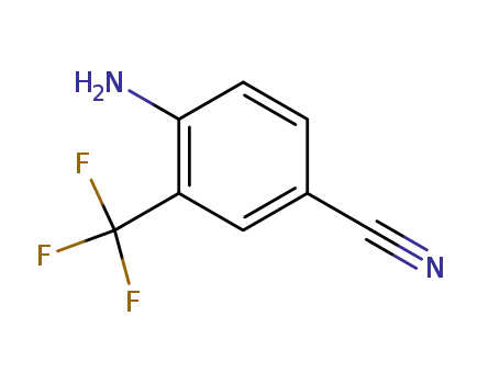 Molecular Structure of 327-74-2 (2-Amino-5-cyanobenzotrifluoride)