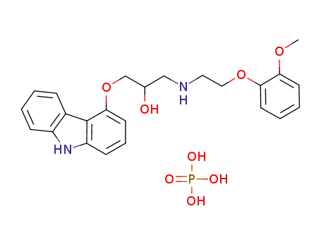 Molecular Structure of 374779-45-0 (1-(9H-carbazole-4-oxy)-3-[2-(2-methoxyphenoxy)ethylamino]-2-propanolphosphate)