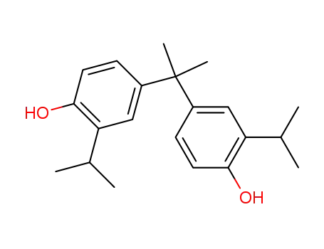 Molecular Structure of 127-54-8 (2,2-BIS(4-HYDROXY-3-ISOPROPYLPHENYL)PROPANE)