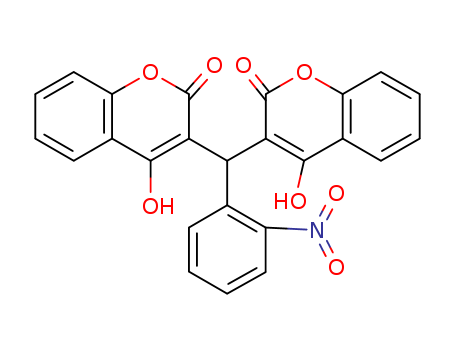 Molecular Structure of 10172-69-7 (2H-1-Benzopyran-2-one, 3,3'-[(2-nitrophenyl)methylene]bis[4-hydroxy-)