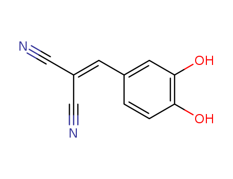 118409-57-7,AG 18,AG 18;2-(3,4-Dihydroxybenzylidene)malononitrile;Propanedinitrile,[(3,4-dihydroxyphenyl)methylene]- (9CI);(3,4-Dihydroxybenzylidene)malononitrile;RG 50858;TX 825;Tyrphostin 23;AG 18 (pharmaceutical);Tyrphostin AG 18;RG 50810;