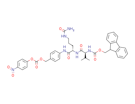 863971-53-3,FMoc-Val-Cit-PAB-PNP,(9H-fluoren-9-yl)methyl ((S)-3-methyl-1-(((S)-1-((4-((((4-nitrophenoxy)carbonyl)oxy)methyl)phenyl)amino)-1-oxo-5-ureidopentan-2-yl)amino)-1-oxobutan-2-yl)carbamate