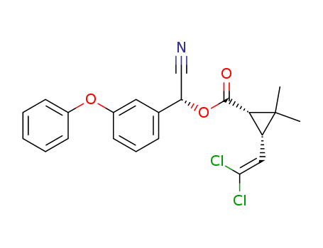 alpha-Cyano-3-phenoxybenzyl (1S-(1alpha(R*),3beta))-3-(2,2-dichlorovinyl)-2,2-dimethylcyclopropanecarboxylate