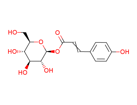 7139-64-2,beta-D-Glucopyranose, 1-(3-(4-hydroxyphenyl)-2-propenoate),