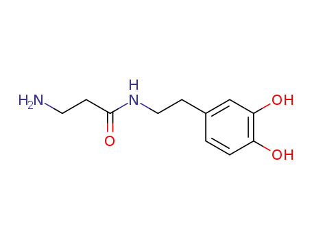Molecular Structure of 54653-62-2 (N(beta)-alanyldopamine)